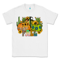 White hello fall Classic Tee - CowhideDigitalArt