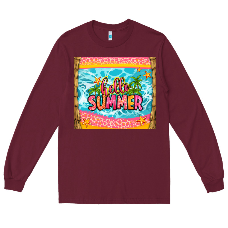 Hello Summer Long Sleeve Tee by Zillion Design Studio | Teevron
