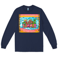 Navy hello summer Long Sleeve Tee - Zillion Design Studio