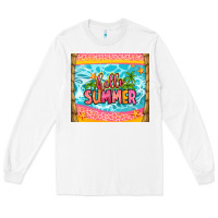 White hello summer Long Sleeve Tee - Zillion Design Studio