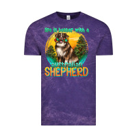 Cloud Purple life is better with a australian shepherd Vintage Tee - texasbilliewilder