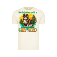Vintage Arctic life is better with a australian shepherd Vintage Tee - texasbilliewilder