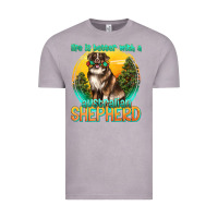 Vintage Zinc life is better with a australian shepherd Vintage Tee - texasbilliewilder
