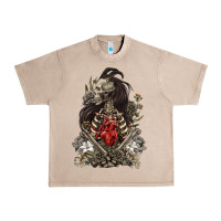 French Oak floral skeleton Urban Heavy Tee - RanaPortraitStore