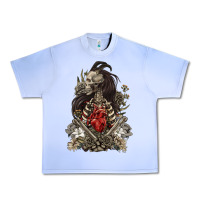 Grape Ice floral skeleton Urban Heavy Tee - RanaPortraitStore