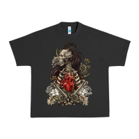 Pigment Black floral skeleton Urban Heavy Tee - RanaPortraitStore