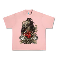 Salmon floral skeleton Urban Heavy Tee - RanaPortraitStore