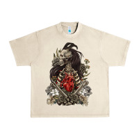 Sandshell floral skeleton Urban Heavy Tee - RanaPortraitStore