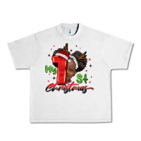 Lunar Rock my first christmas african girl Urban Heavy Tee - BarkalooDesign