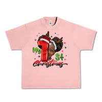 Salmon my first christmas african girl Urban Heavy Tee - BarkalooDesign