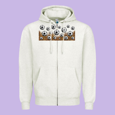 Leopard Soccer 16oz Libbey Glass Zipper Hoodie Designed By Hra Design Shop
