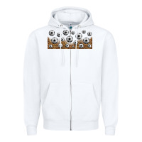White leopard soccer 16oz libbey glass Zipper Hoodie - HRA Design Shop