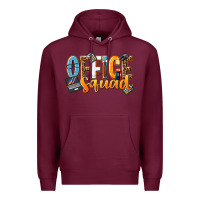 Burgundy office squad Premium Hoodie - NancyCooperArtShop