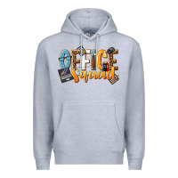 Heather Grey office squad Premium Hoodie - NancyCooperArtShop