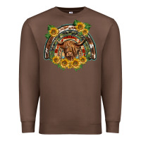 Chestnut scottish calf sunflowers rainbow Premium Sweatshirt - BarkalooDesign