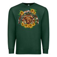 Sports Green scottish calf sunflowers rainbow Premium Sweatshirt - BarkalooDesign
