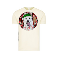 Vintage Arctic Christmas White Shepherd With Buffalo Plaid Vintage Tee - RanaPortraitStore