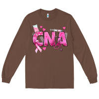 Chestnut Breast Cancer CNA Certified Nursing Assistant Long Sleeve Tee - texasbilliewilder
