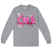 Heather Grey Breast Cancer CNA Certified Nursing Assistant Long Sleeve Tee - texasbilliewilder