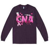 Plum Breast Cancer CNA Certified Nursing Assistant Long Sleeve Tee - texasbilliewilder