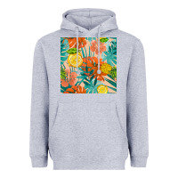 Heather Grey pineapple and lemon seamless pattern Heavyweight Hoodie - BundleAndBundleShop