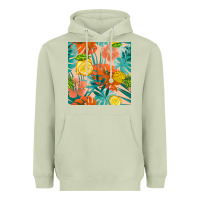 Matcha pineapple and lemon seamless pattern Heavyweight Hoodie - BundleAndBundleShop