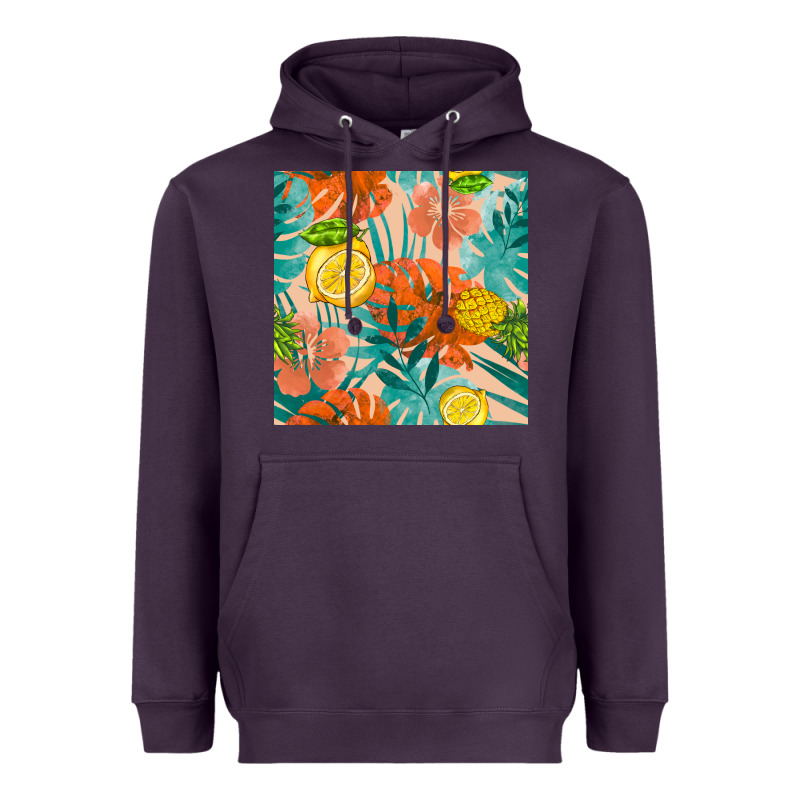Pineapple And Lemon Seamless Pattern Heavyweight Hoodie by BundleAndBundleShop | Teevron