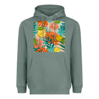 Sage pineapple and lemon seamless pattern Heavyweight Hoodie - BundleAndBundleShop