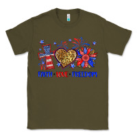 Army Green faith love freedom Classic Tee - Neo Western