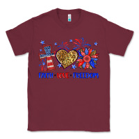 Burgundy faith love freedom Classic Tee - Neo Western