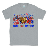 Heather Grey faith love freedom Classic Tee - Neo Western