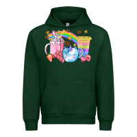 Forest Green Unicorn Coffee Cup With Star Bbs Urban Hoodie - BundleAndBundleShop