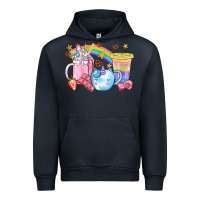 Navy Unicorn Coffee Cup With Star Bbs Urban Hoodie - BundleAndBundleShop
