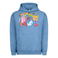 Pigment Pebble Blue Unicorn Coffee Cup With Star Bbs Urban Hoodie - BundleAndBundleShop