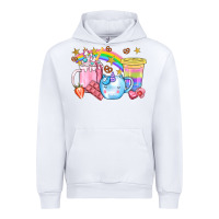 White Unicorn Coffee Cup With Star Bbs Urban Hoodie - BundleAndBundleShop