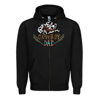Black cowboy dad Zipper Hoodie - CowhideDigitalArt