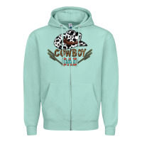 Seafoam cowboy dad Zipper Hoodie - CowhideDigitalArt