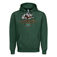 Sports Green cowboy dad Zipper Hoodie - CowhideDigitalArt