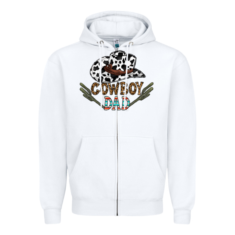 Cowboy Dad Zipper Hoodie by CowhideDigitalArt | Teevron