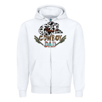 White cowboy dad Zipper Hoodie - CowhideDigitalArt