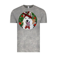 Cloud Rock Christmas White Shepherd With Cowhide Vintage Tee - RanaPortraitStore