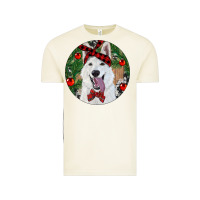 Vintage Arctic Christmas White Shepherd With Cowhide Vintage Tee - RanaPortraitStore