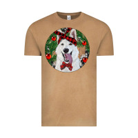 Vintage Camel Christmas White Shepherd With Cowhide Vintage Tee - RanaPortraitStore