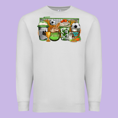 Soccer Coffee Premium Sweatshirt Designed By Jasminsmagicworld