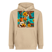 Mushroom cowboy boots and hat seamless pattern Heavyweight Hoodie - BundleAndBundleShop
