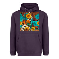Plum cowboy boots and hat seamless pattern Heavyweight Hoodie - BundleAndBundleShop
