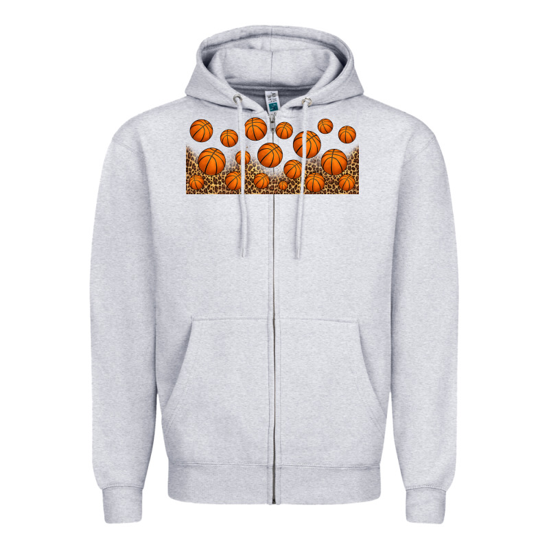 Leopard Basketball 16oz Libbey Glass Zipper Hoodie by HRA Design Shop | Teevron