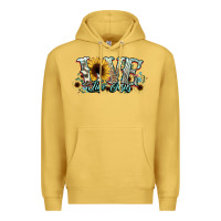 Antique Gold love like jesus sunflowers Premium Hoodie - NancyCooperArtShop