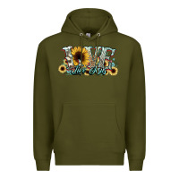 Army Green love like jesus sunflowers Premium Hoodie - NancyCooperArtShop