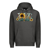 Charcoal Heather love like jesus sunflowers Premium Hoodie - NancyCooperArtShop